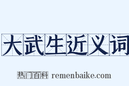 大武生近义词是什么意思的图片